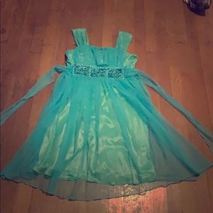 A Blue Green Dress